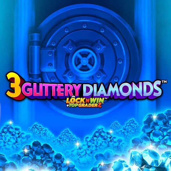 3 Glittery Diamonds slot logo by PearFiction Studios at Casinobossy3 Glittery Diamonds