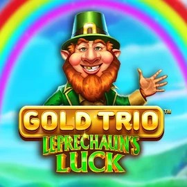 Gold Trio Leprechaun's Luck slot logo by Playtech at Casinobossy