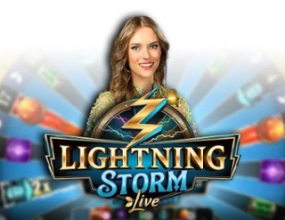 Lightning Storm slot logo by Evolution at Casinobossy