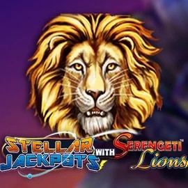 Logo of Stellar Jackpots with Serengeti Lions from Lightning Box Game at Casinobossy